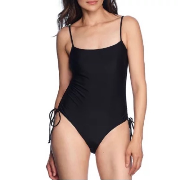 LOFT Black Women's Shirred Side Tie
One-Piece Swimsuit NWT Women's
Size S - Picture 13 of 14